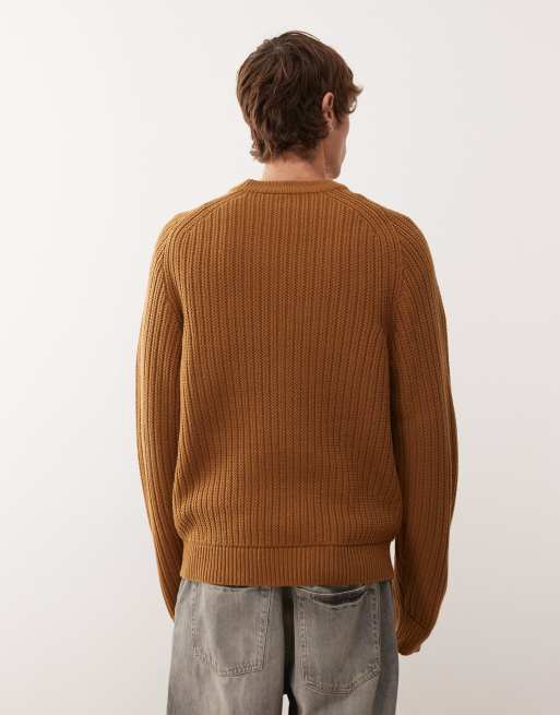 COLLUSION Knitted sweat in taupe