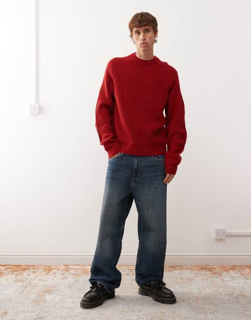 COLLUSION Knitted sweat red