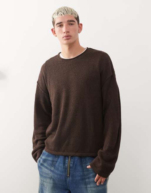 COLLUSION Knitted sweater in brown