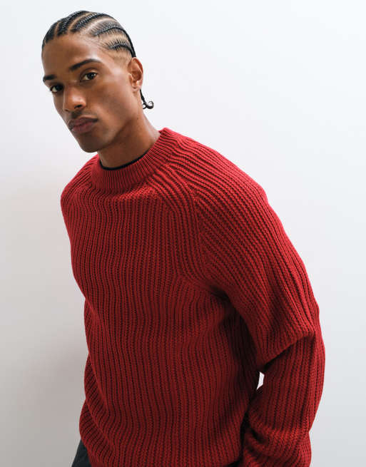 COLLUSION Knitted sweater in red, 2 of 5