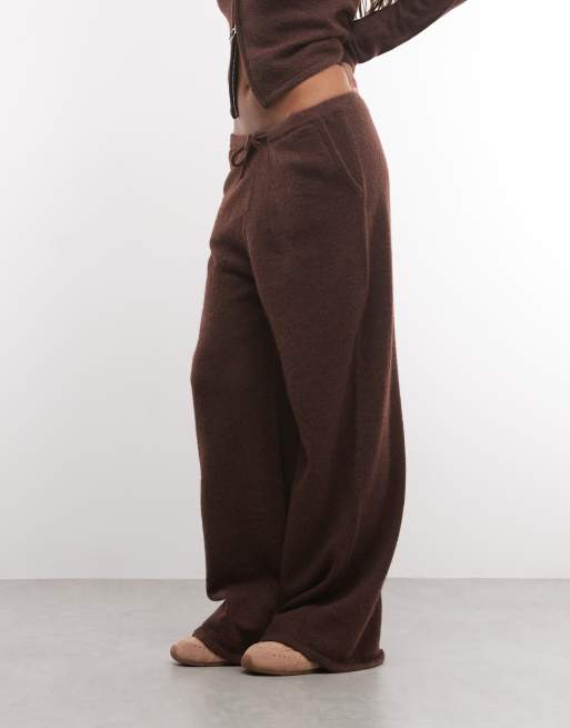 COLLUSION knitted sweatpants in chocolate, 2 of 5