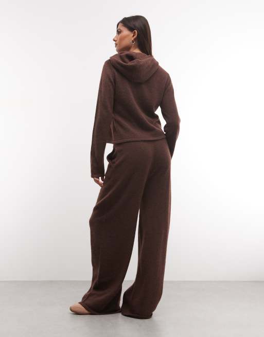 COLLUSION knitted sweatpants in chocolate, 3 of 5