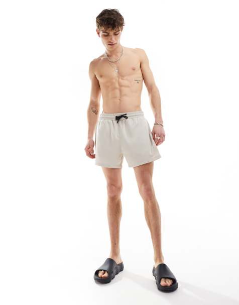 COLLUSION - Korte beige badeshorts - view 1