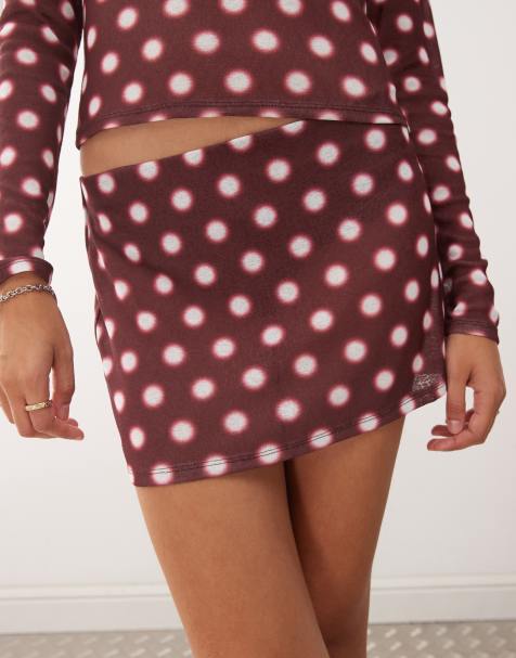 COLLUSION – Króciutka spódniczka w rozmyte groszki - view 1