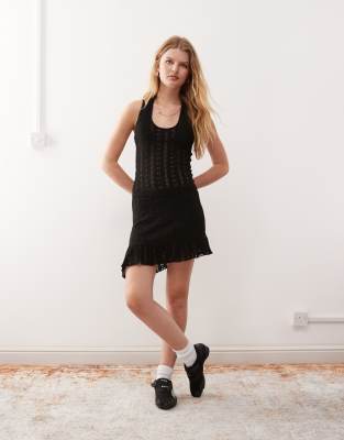 Collusion Lace Asymmetric Mini Skirt