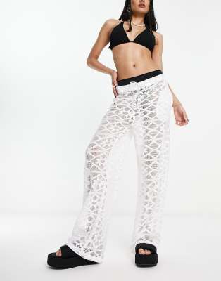 Lace beach trousers sale