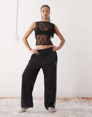Collusion Lace Flutter One Shoulder Top In Black