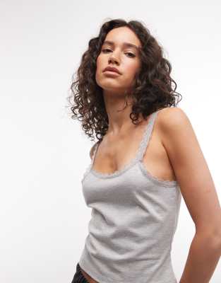 Collusion Lace Trim Cami Top In Multi
