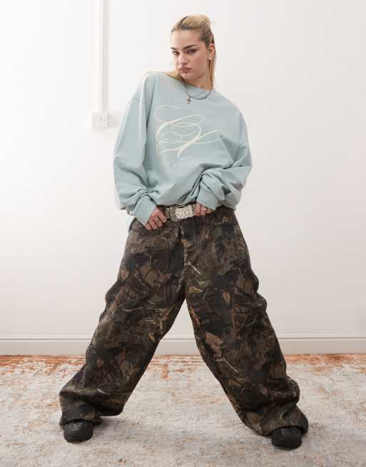 COLLUSION – Langärmeliges Oversize-Shirt mit Logo auf der Vorderseite, 2 von 4