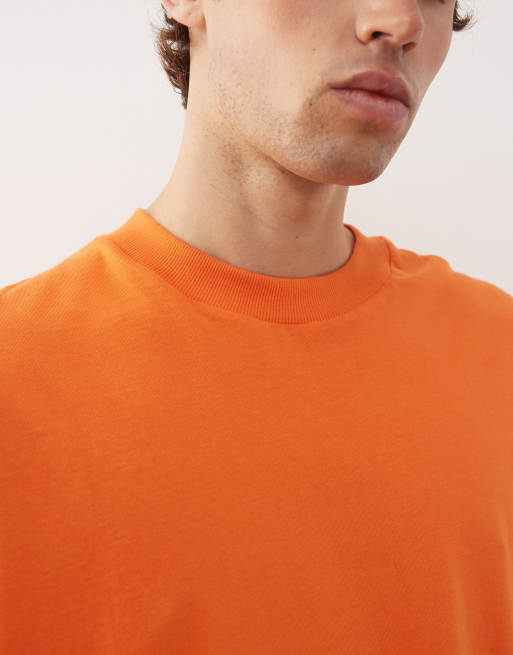 COLLUSION – Langärmliges, kastiges Oversize-T-Shirt in Orange, 5 von 5