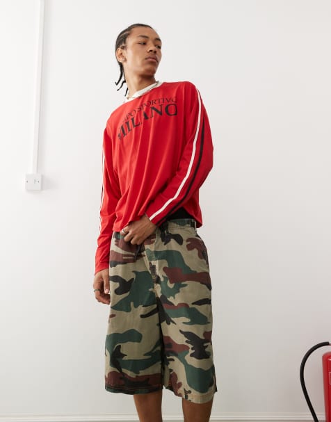 COLLUSION – Langärmliges Ringer-T-Shirt im Retro-Look mit „Milano“-Print - view 1