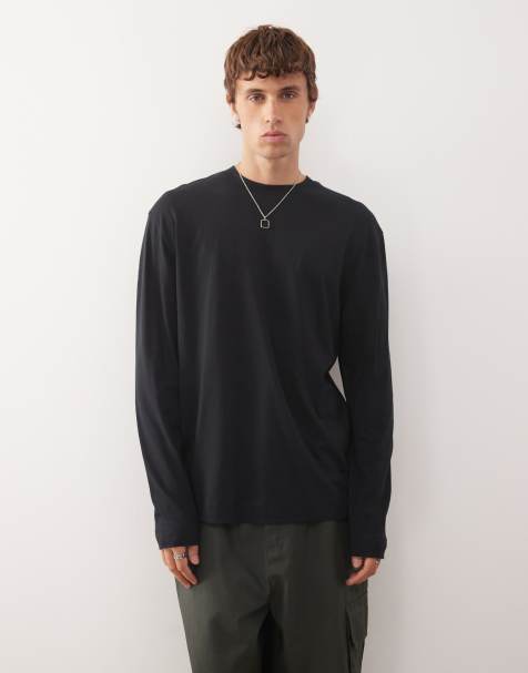 COLLUSION - Langærmet T-shirt i sort - view 1