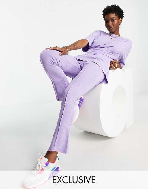 COLLUSION - Legging évasé à coutures contrastantes - Violet