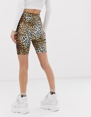 nike leopard bike shorts