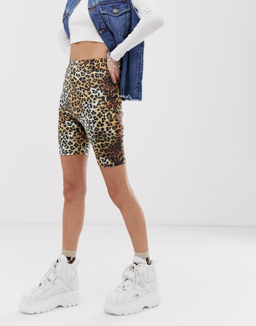 Leopard print 2025 legging shorts