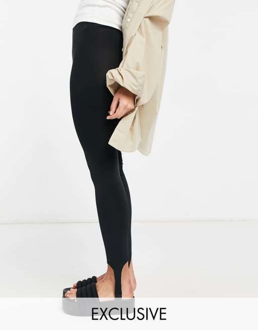 COLLUSION - Leggings neri con staffe