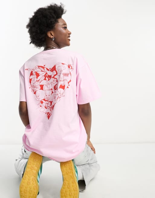 Collusion Licens Looney Tunes - Rosa t-shirt med hjärta