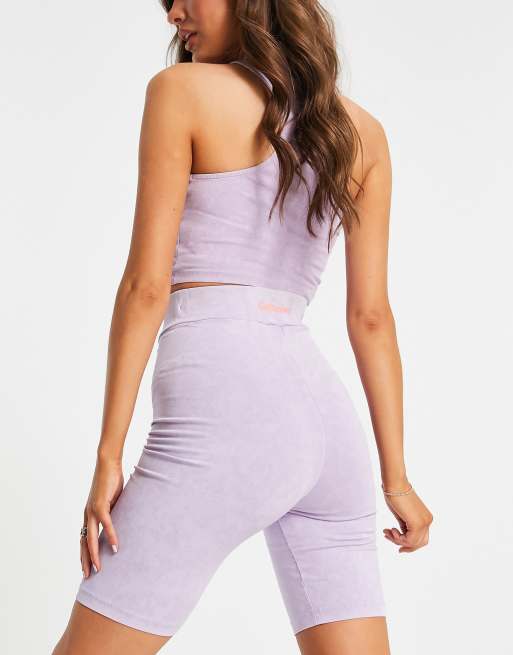 COLLUSION – Lila shortleggings med tvättad finish, del av set, 2 av 4