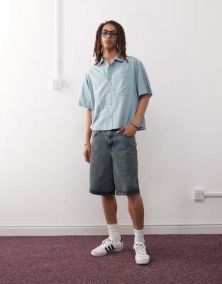 Collusion Linen Blend Short Sleeve Shirt