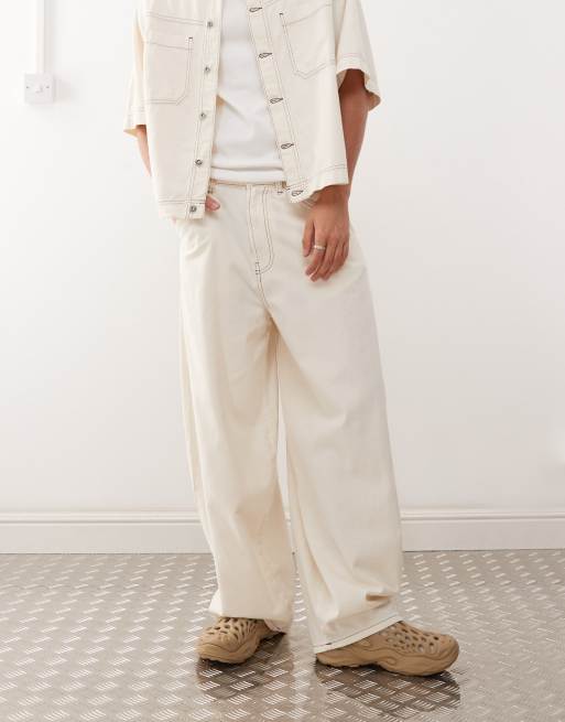 【BAON】[unisex] Hupin Linen Banding Balloon Pt - Linen 100 BAON】[unisex] Hupin Linen Banding Balloon Pt - Linen 100
