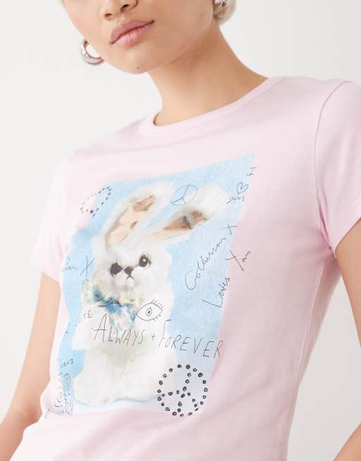 COLLUSION – Liten t-shirt med kanintryck, 3 av 4