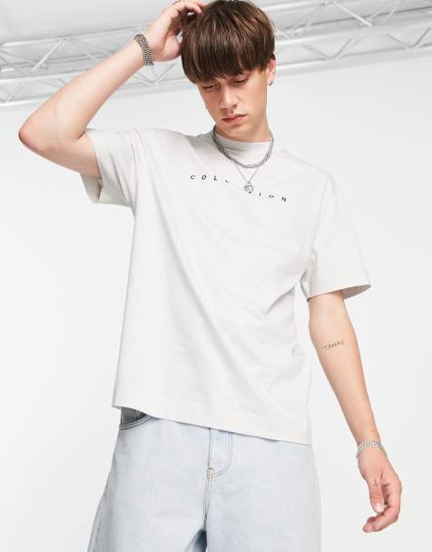 COLLUSION – Ljusgrå t-shirt med logga - view 1