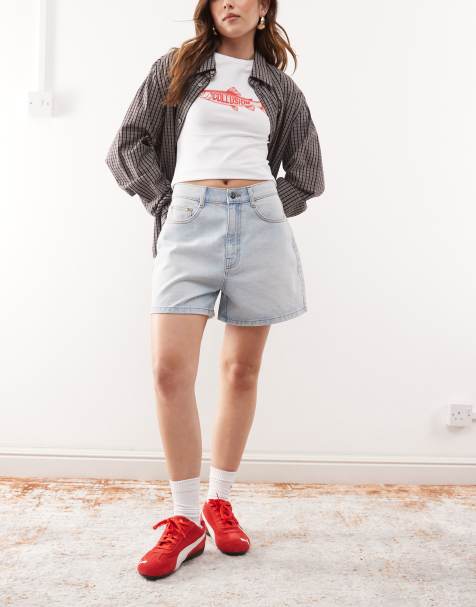 COLLUSION – Locker sitzende Jeans-Jorts in heller Waschung - view 1