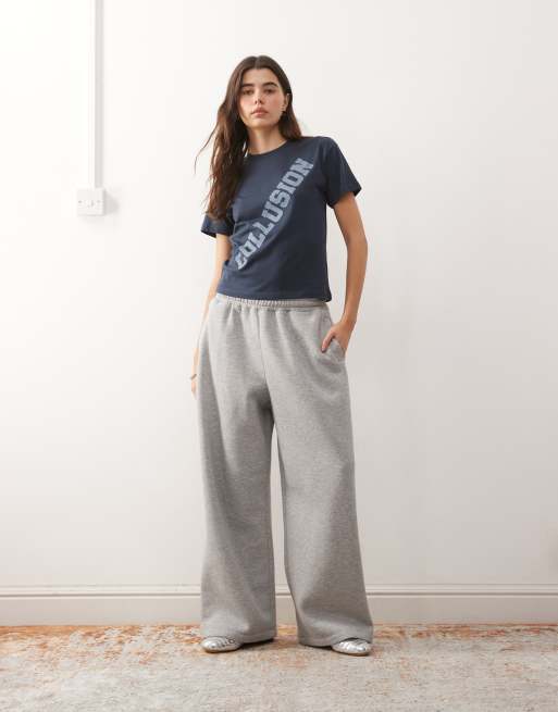 COLLUSION logo anti fit tee in navy, 2 of 4