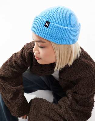 Collusion logo fisherman beanie in light blue