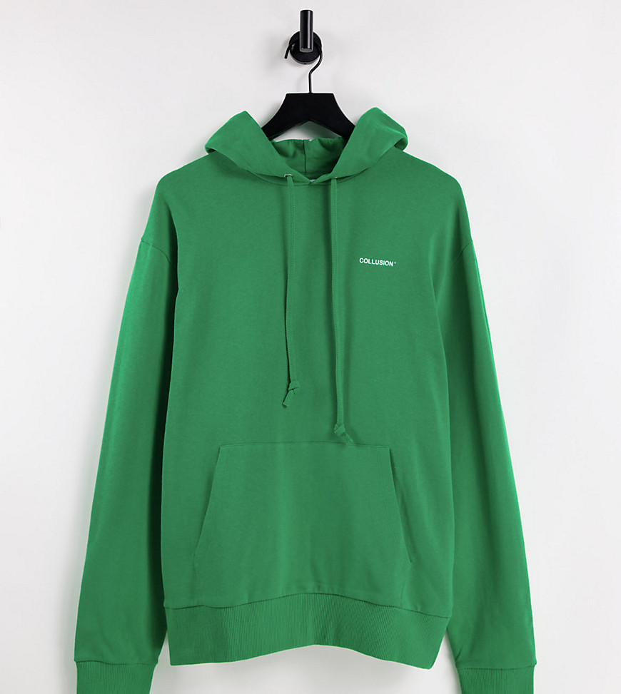 Collusion Logo Hoodie In Apple Green