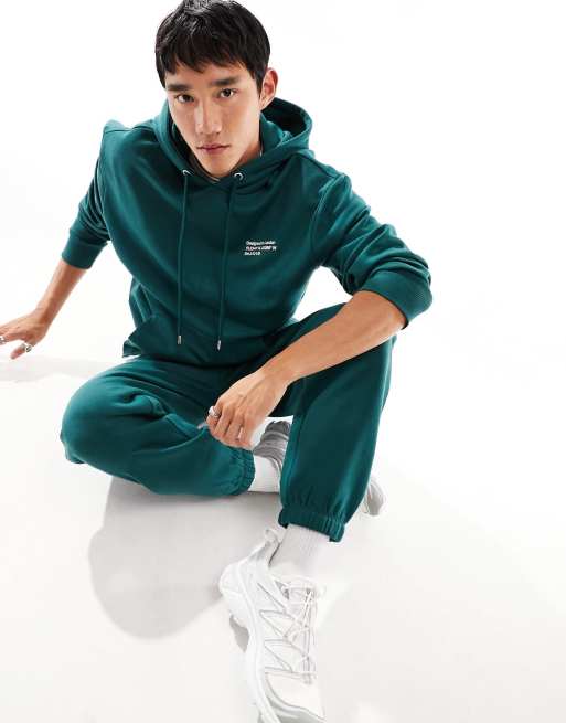COLLUSION Logo hoodie in green