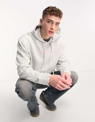 Collusion Logo Hoodie In Light Grey Asos