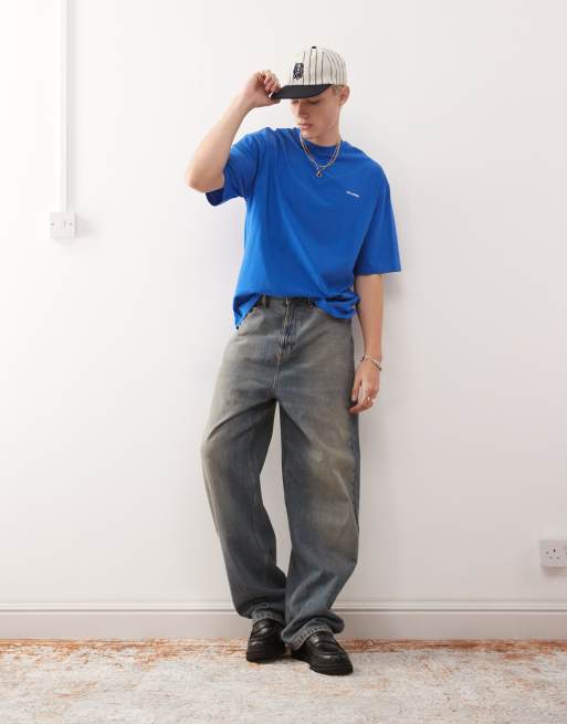 COLLUSION logo T-shirt in blue