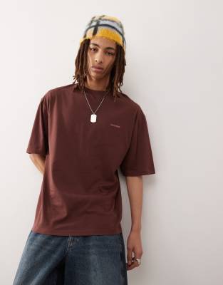 logo T-shirt in brown