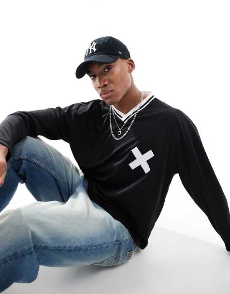 COLLUSION Long sleeve athletic top in back