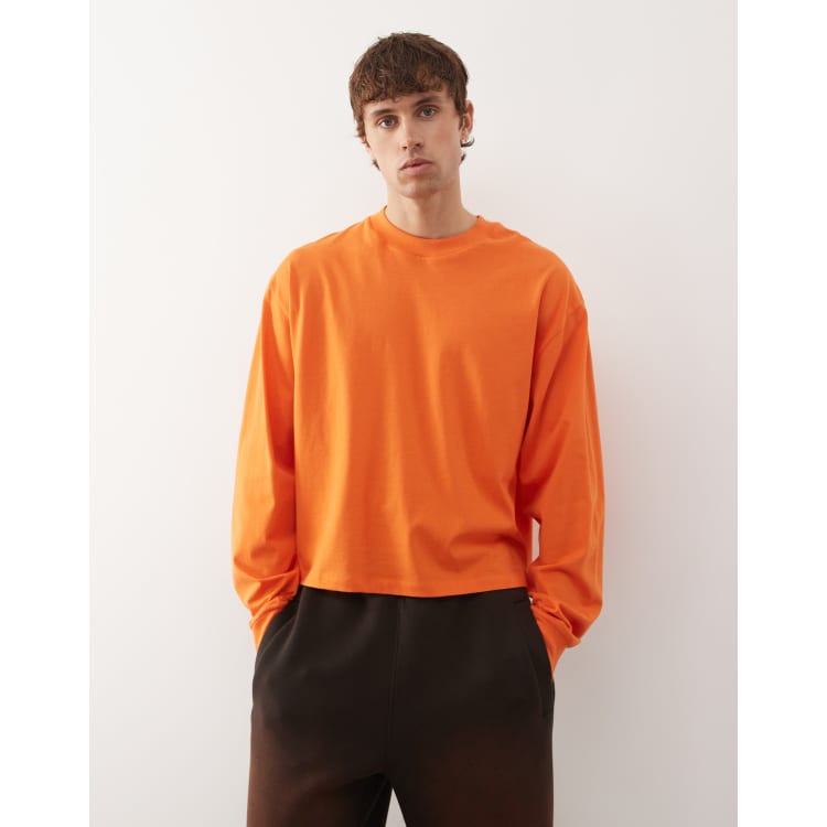 COLLUSION Long sleeve boxy oversized T-shirt in orange | ASOS