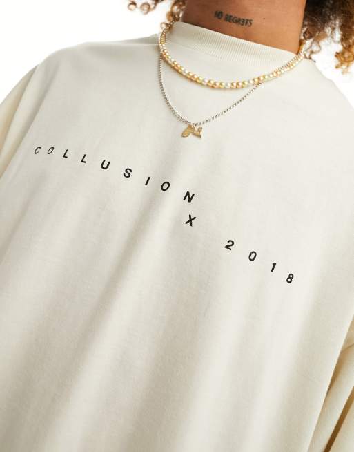 Collusion コリュージョン COLLUSION Long sleeve graphic skate t