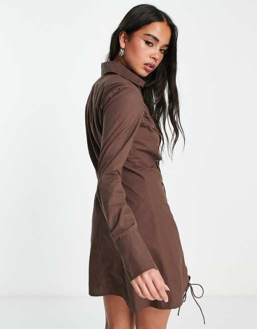 Long sleeve lace outlet up dress