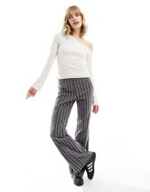 Reclaimed Vintage mesh midi skirt in black and white polka dot print