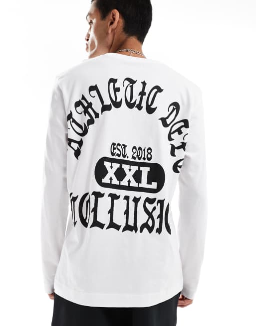 COLLUSION long sleeve oversized athletic football graphic T