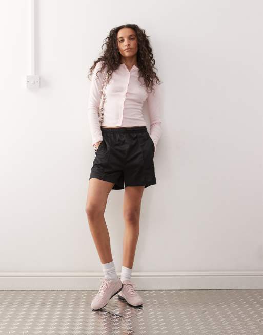 COLLUSION long sleeve pointelle cardigan in soft pink