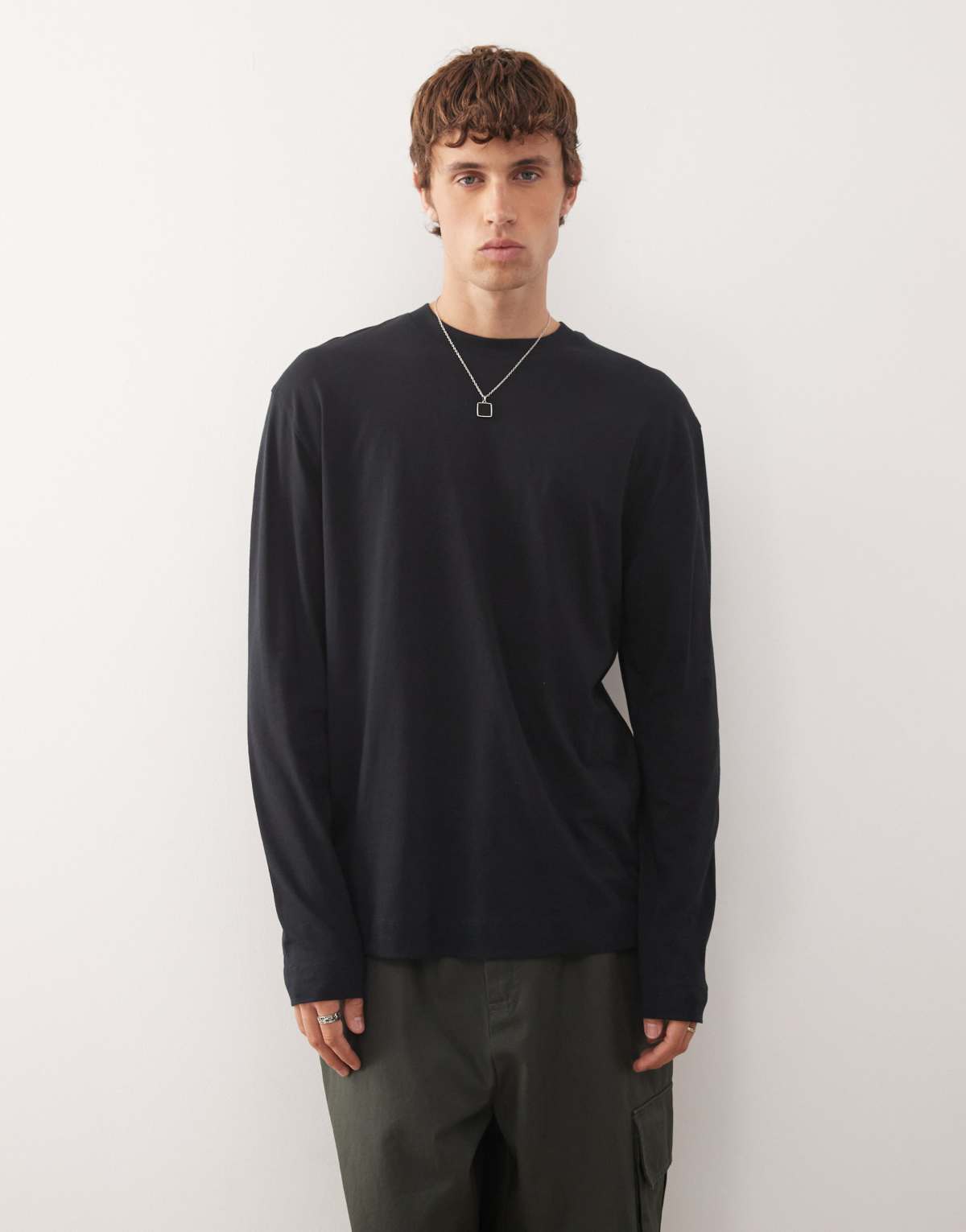 COLLUSION Long sleeve t-shirt in black