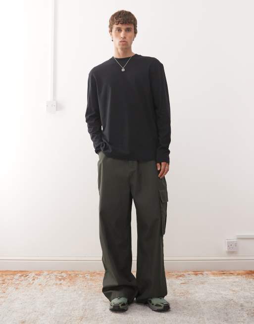 COLLUSION long sleeve t-shirt in black