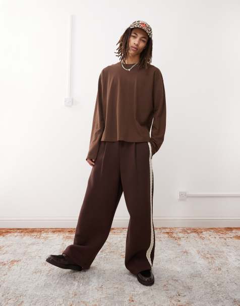 COLLUSION long sleeve t-shirt in brown - view 1