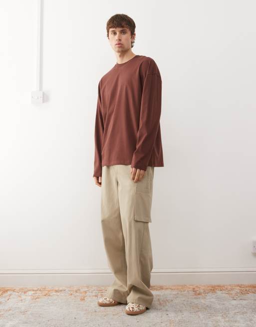 COLLUSION Long sleeve t-shirt in brown, 2 of 5