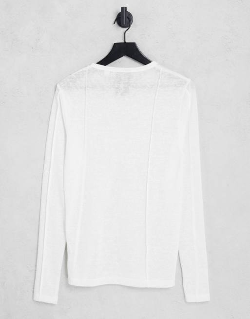 white burnout tee