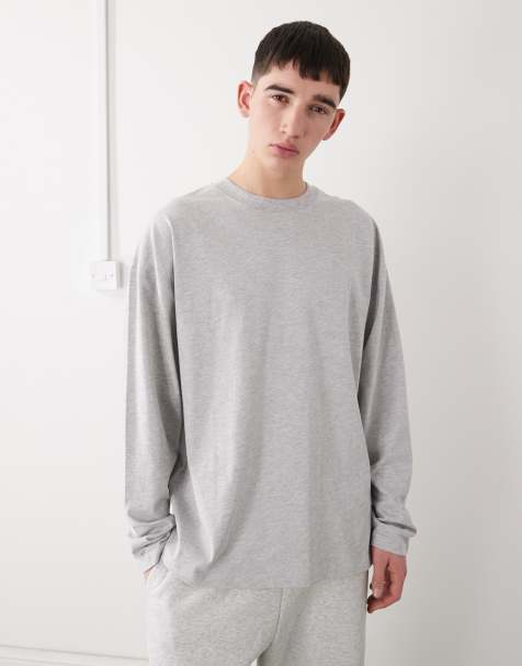 COLLUSION Long sleeve t-shirt in grey marl