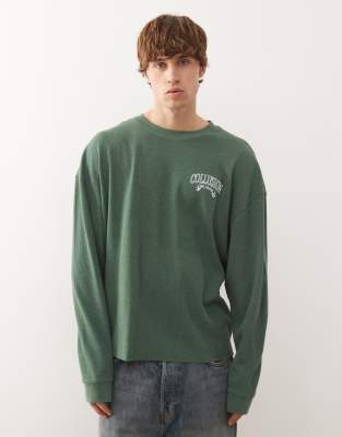 Collusion Long Sleeve T-shirt In Green