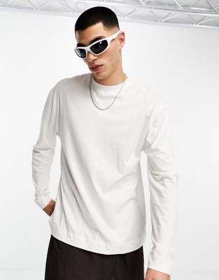 COLLUSION long sleeve t-shirt in white