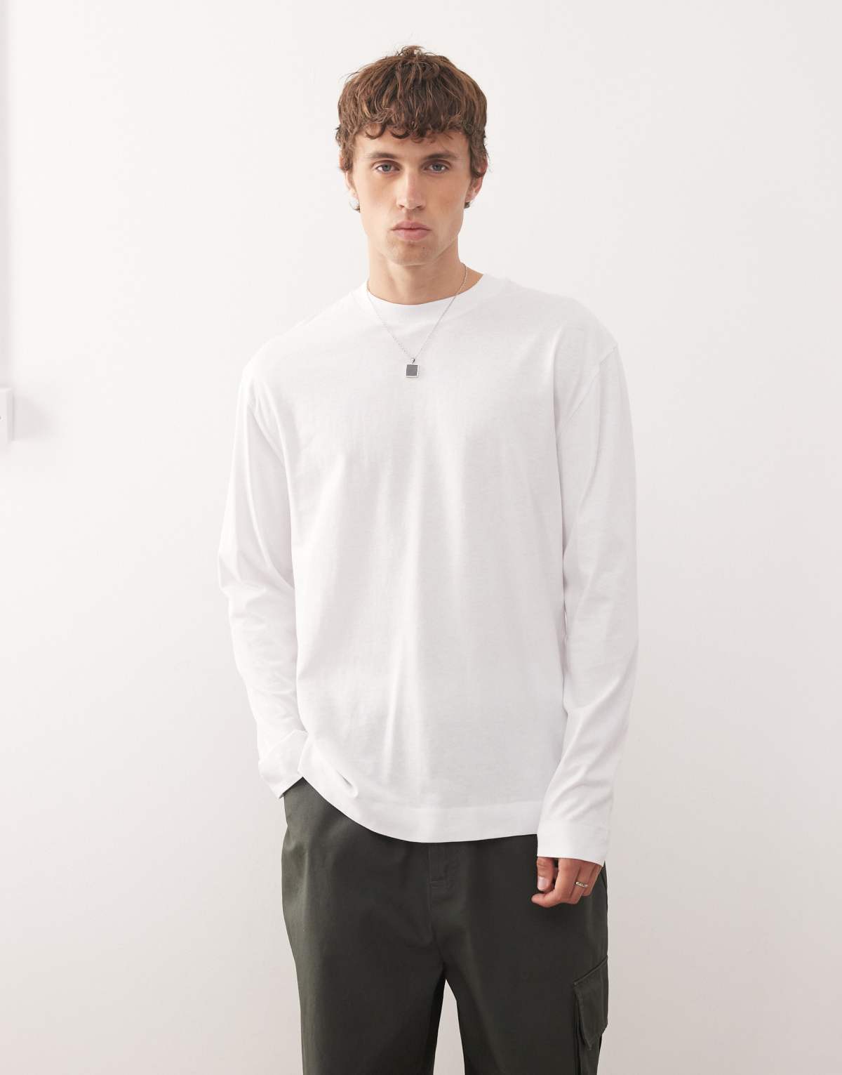 COLLUSION Long sleeve t-shirt in white